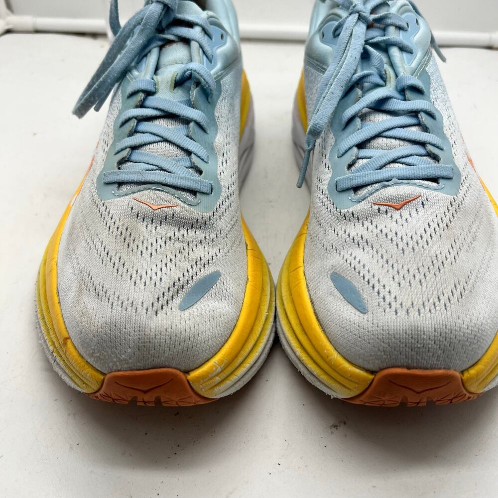 Hoka One One Bondi 8 Shoes Womens 10.5 B Blue Running Sneakers *flaw - Picture 4 of 10